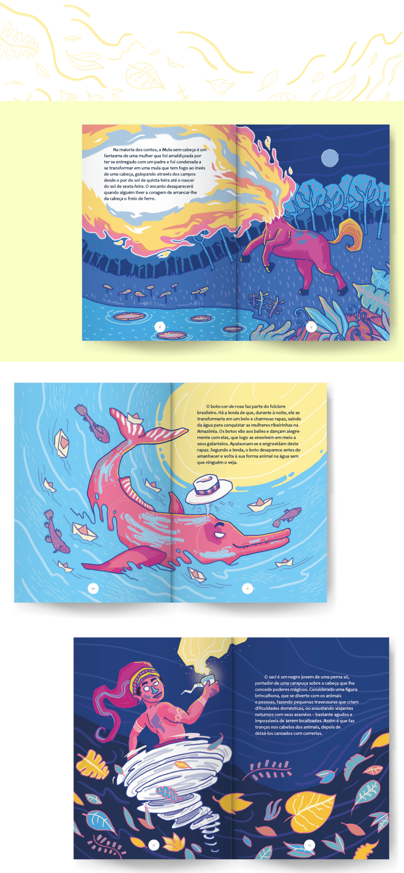 folclore folclore brasileiro livro infantil childbook bookcoverdesign Brazil brazilian design diagramação mistico livro ilustrado