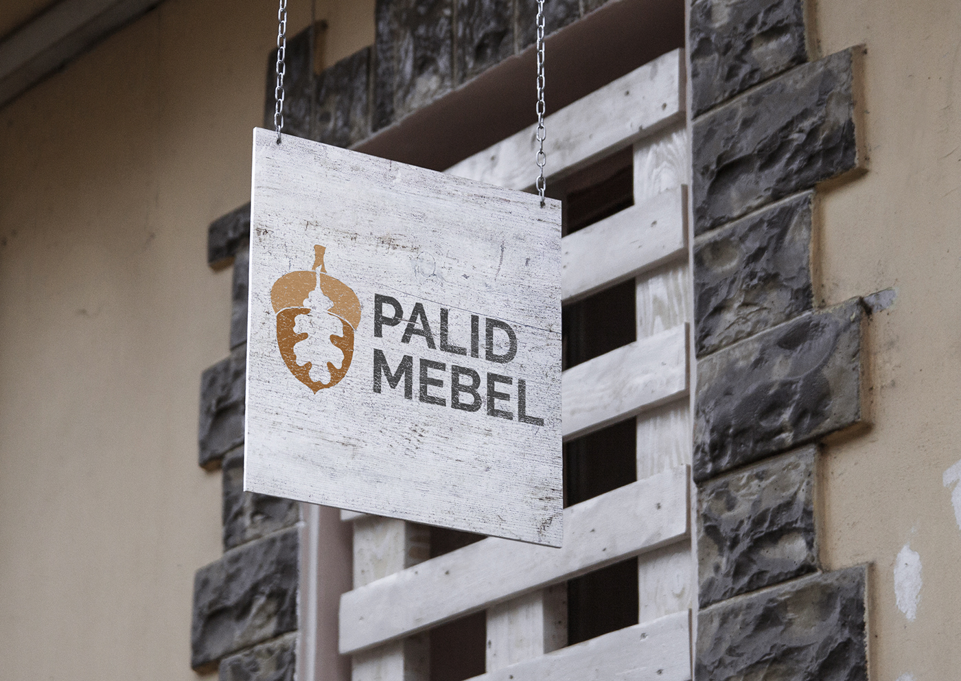 #Palid #mebel #Logo #Design #concept #oak