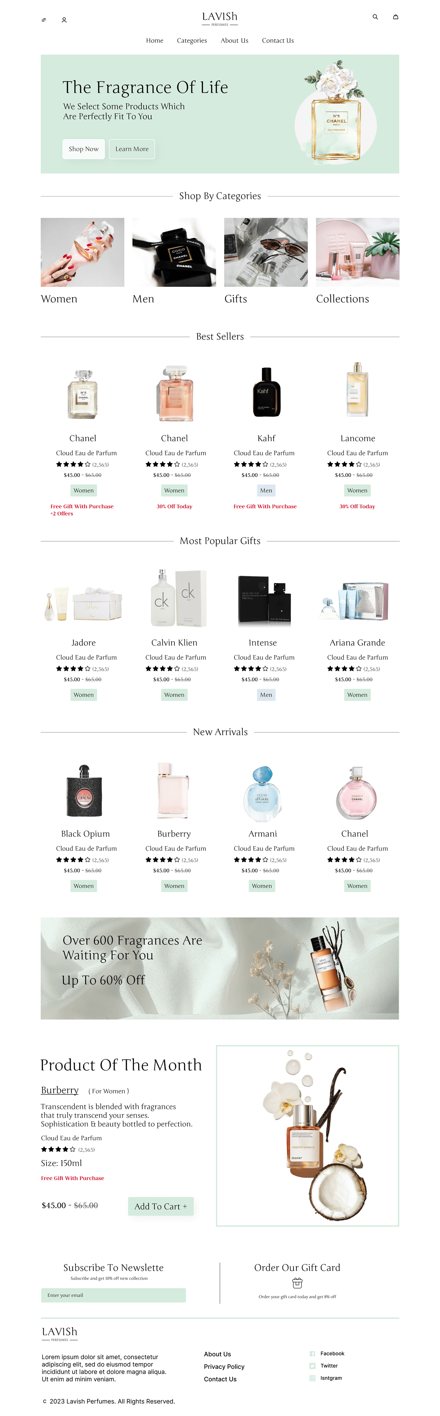Web Design  Fragrance perfume brand identity marketing   UI/UX ui design user interface Website UX design