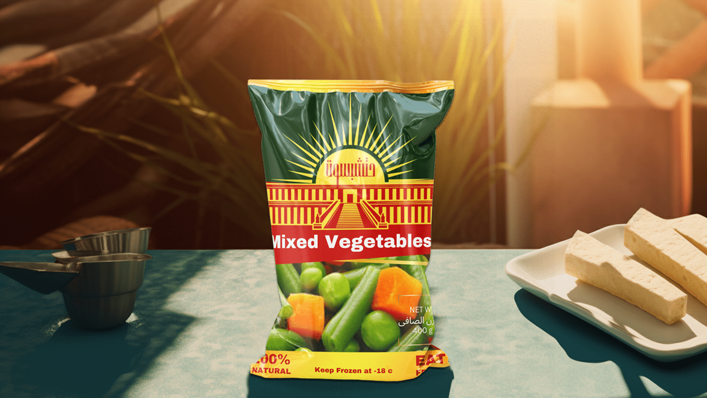 branding  frozen food Packaging vegetables Food 