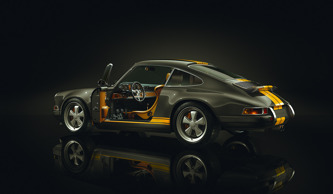 Porsche Singer studio vintage vray lighting rendering 3drender CGI ArtDirection