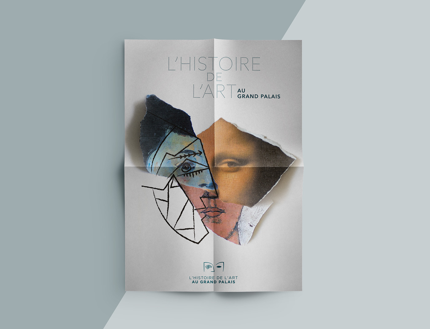 RMNGP Réunion des musées Grand Palais epok design histoire de l'art identity logo flyer poster Behance