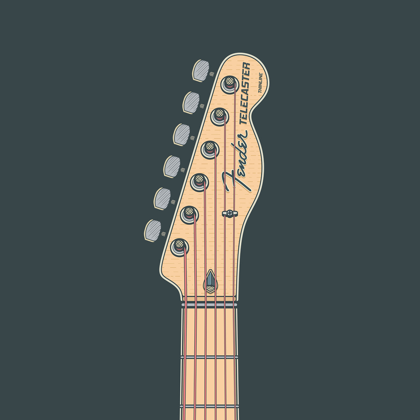 electric guitar fender fender guitar  Fender Telecaster guitar guitar art guitar illustration Telecaster thinline vector art