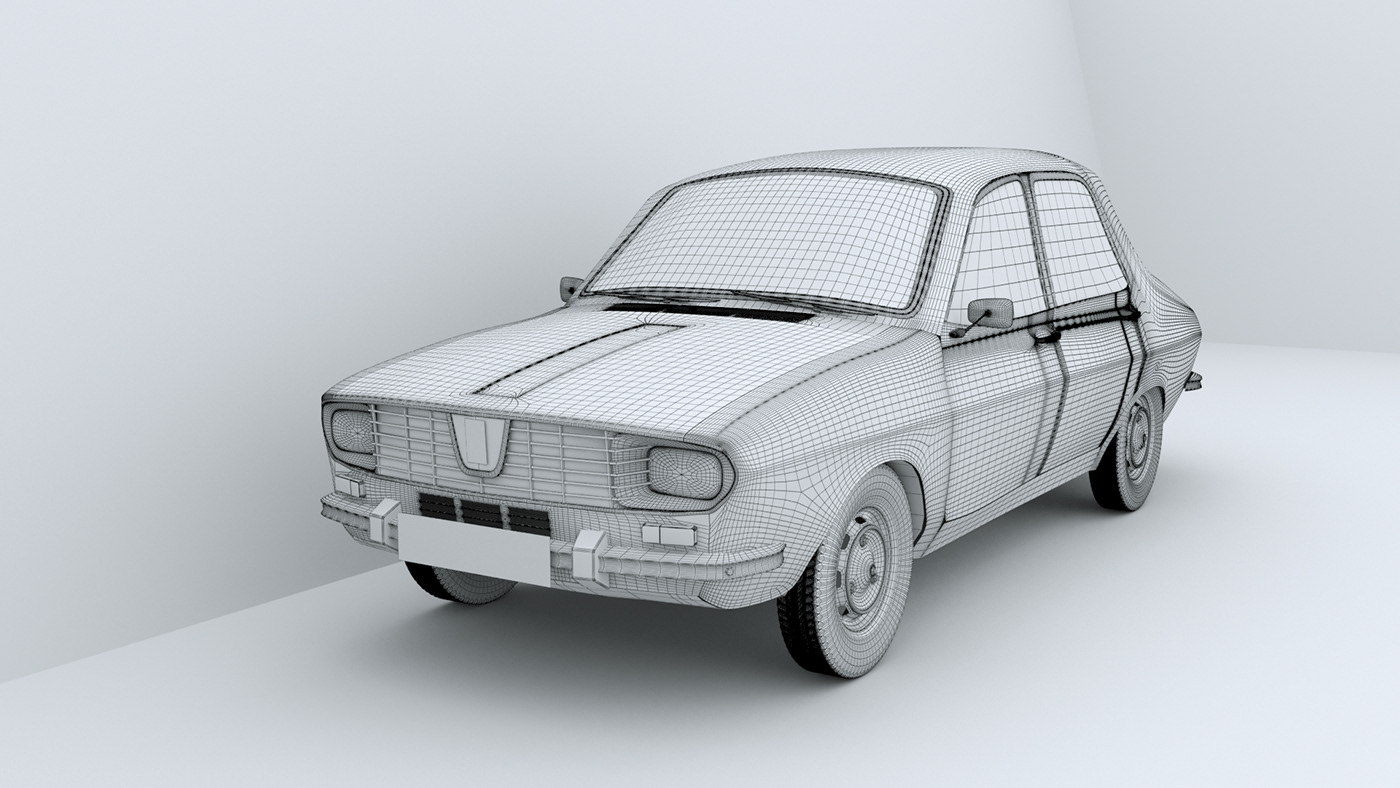 3d artist 3d Models 3ds max 3ds max car car car model Cars corona renderer dacia 1300 modelling