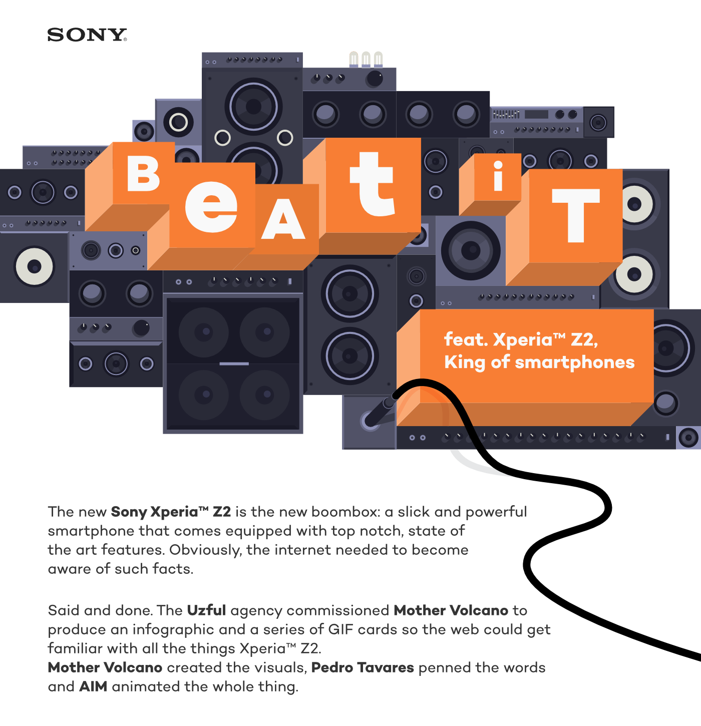 Sony Beat It Michael Jackson Katy Perry skrillex smartphone Z2 xperia noise cancelling daft punk animated gif Britney Spears gif infographic animated illustration