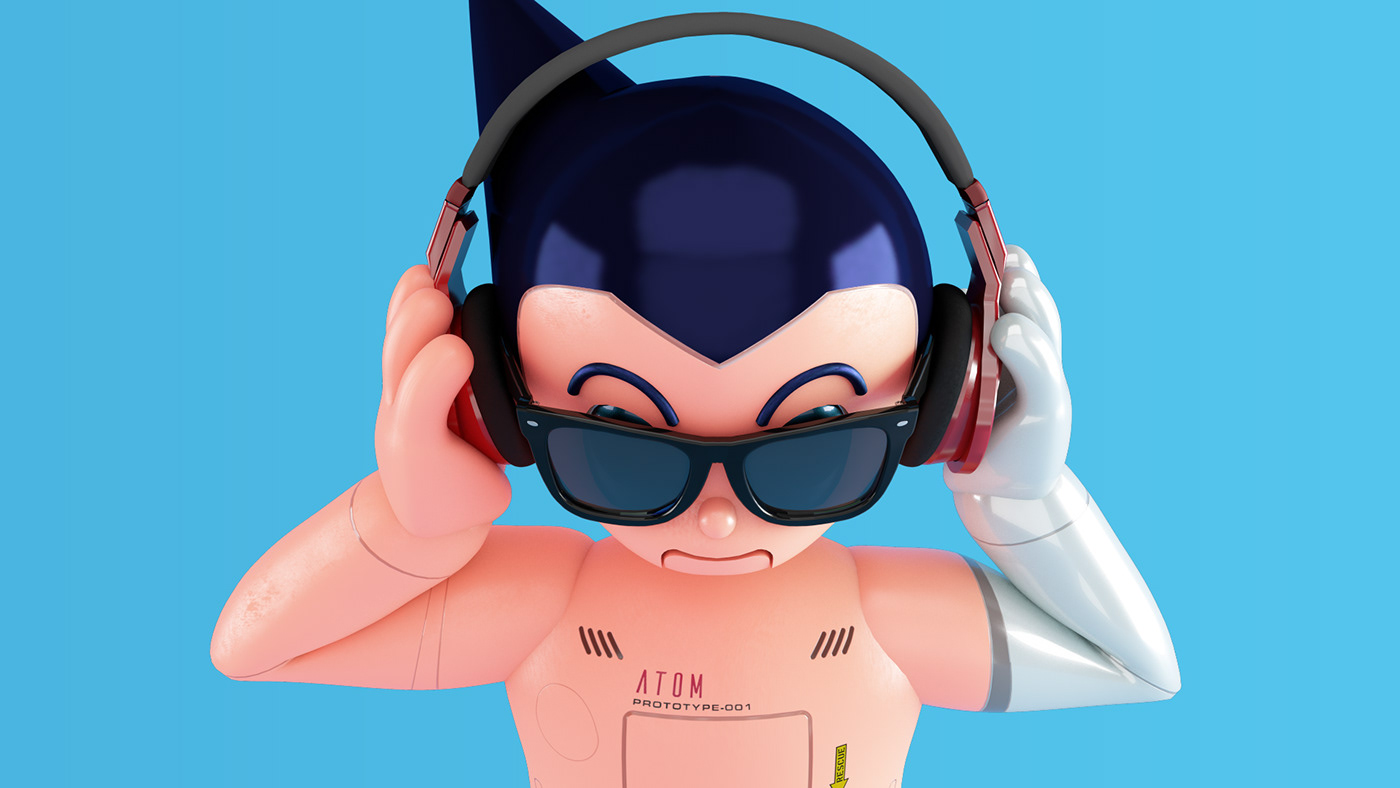 astro boy Astroboy atom c4d Character design  ILLUSTRATION  robot 鉄腕アトム bjork motion