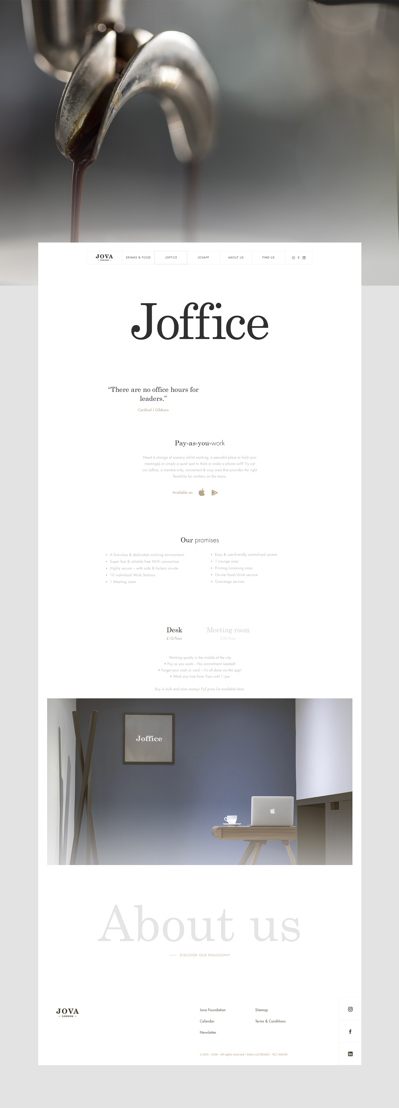 restaurant Website Webdesign London minimalist White product mobile Coffee animation 