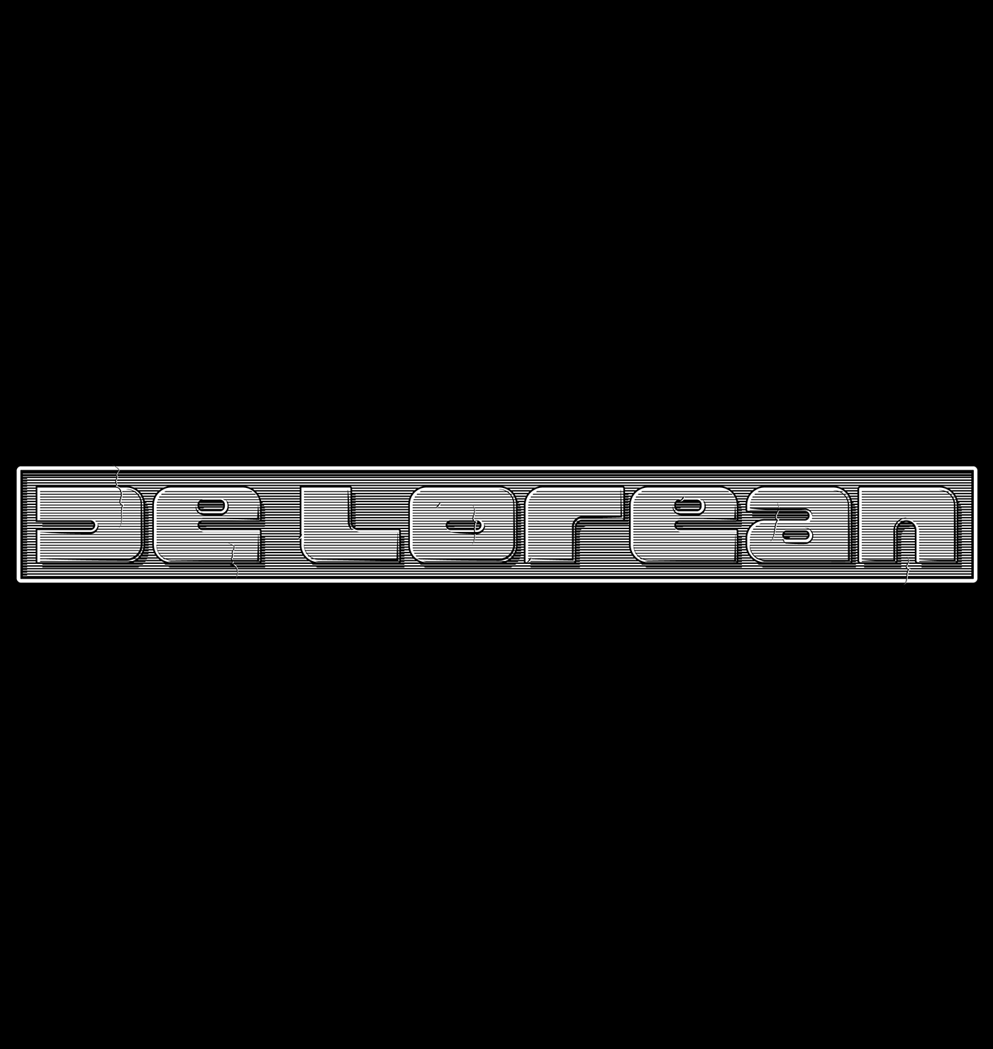 DeLorean Time Machine Back to Future ILLUSTRATION  Logotype Achurado digital graphic design  mexico mock up mcfly