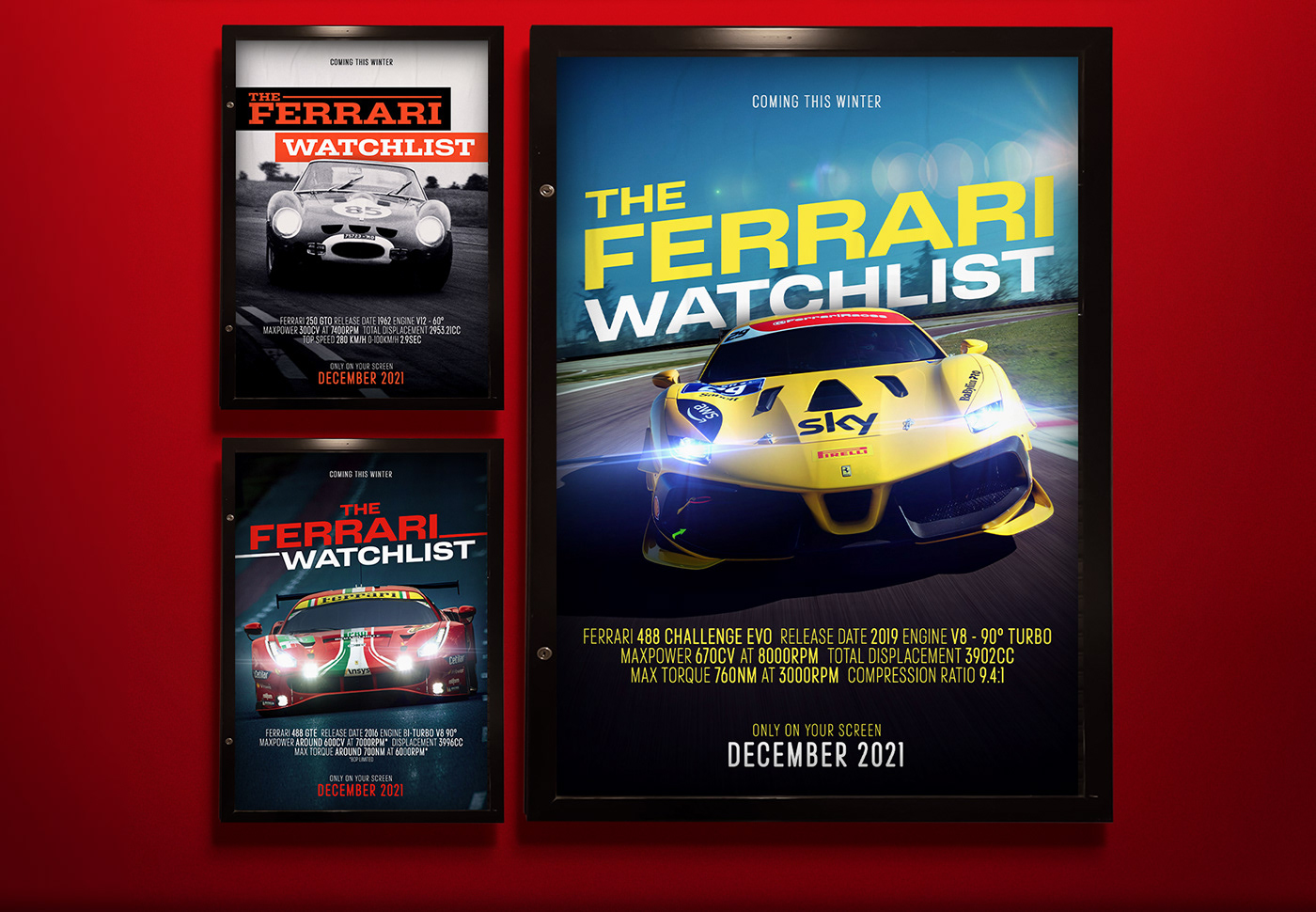 Advertising  campaign FERRARI imdb movie poster watchlist