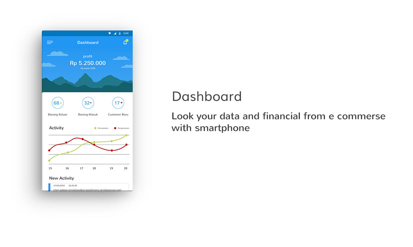 UI ux app Interface android e commerse dashboard mobile design