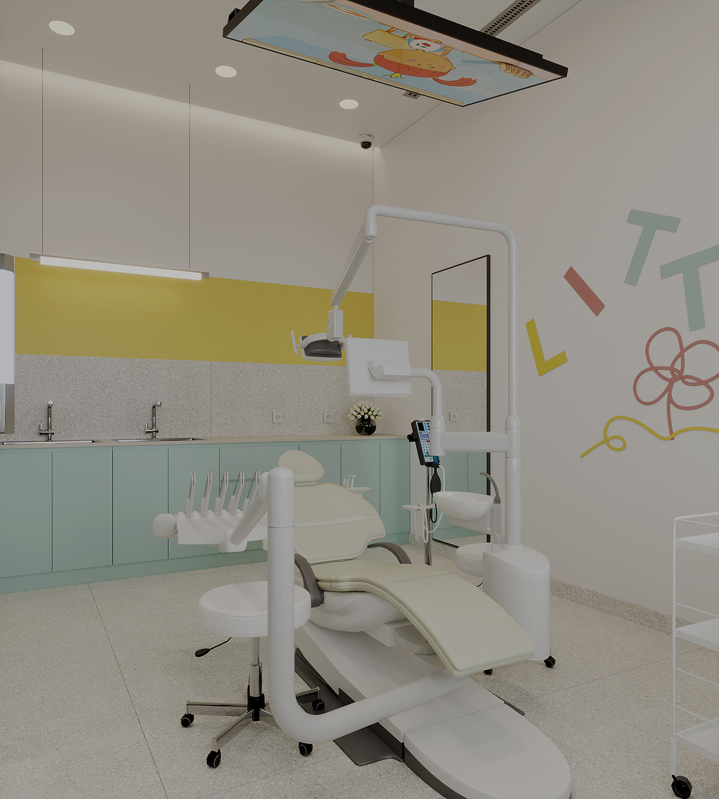 visualization CGI archviz interior design  architecture 3D corona dental clinic medical Interior