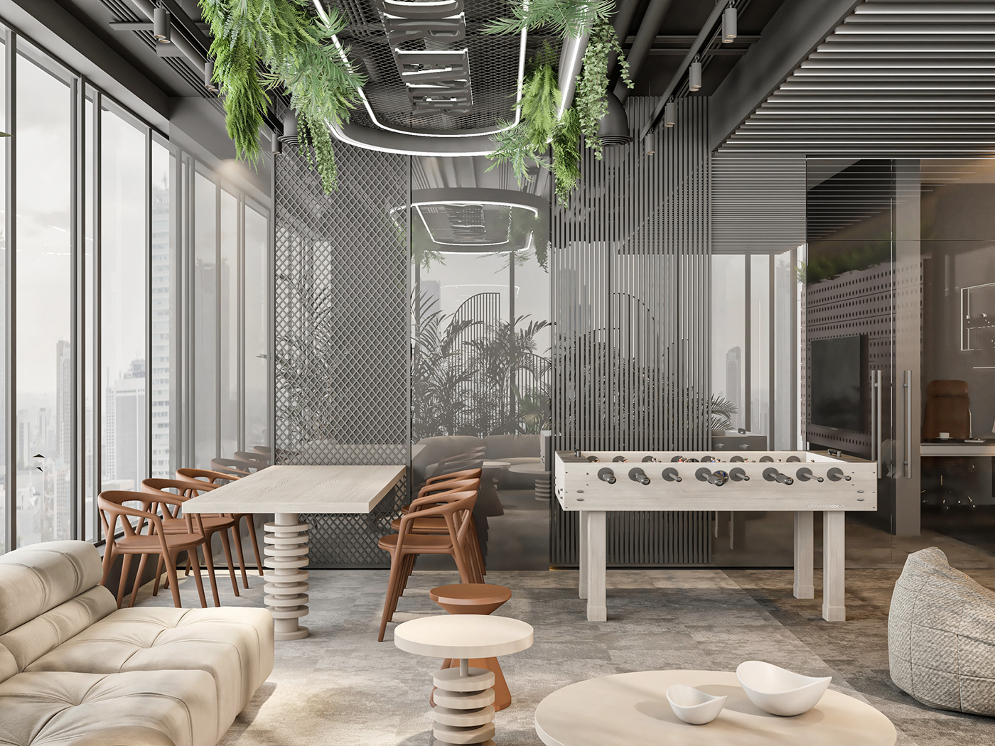 3dmax architecture industrial design  interior design  minimal modern Office Office Design recreation visualization