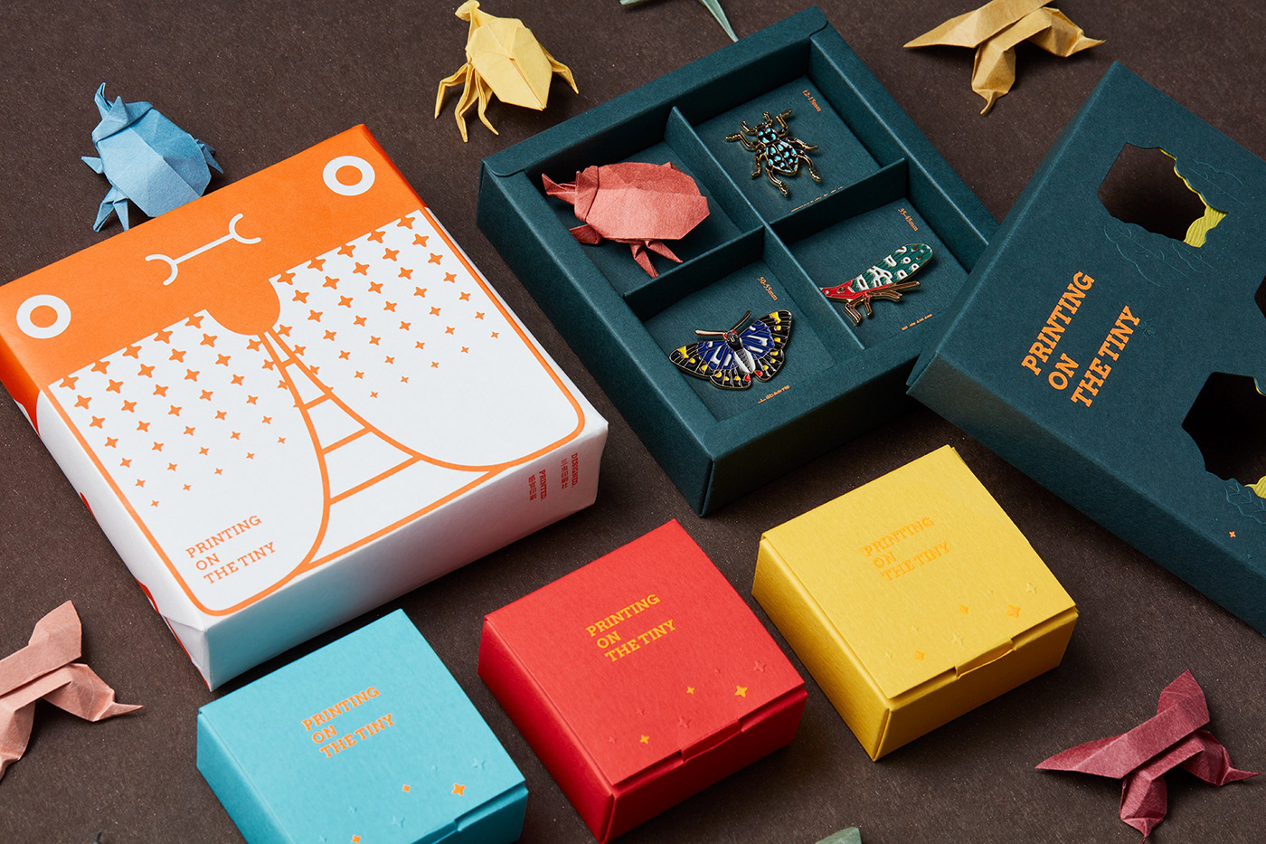 pin print Insects paper package design