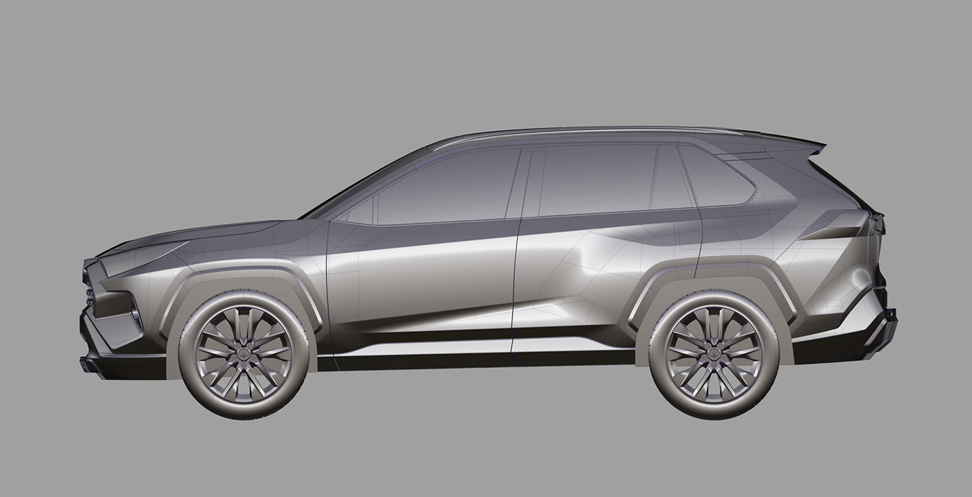 Alias automotive   car design Digital Modeling rav4 suv toyota VRED