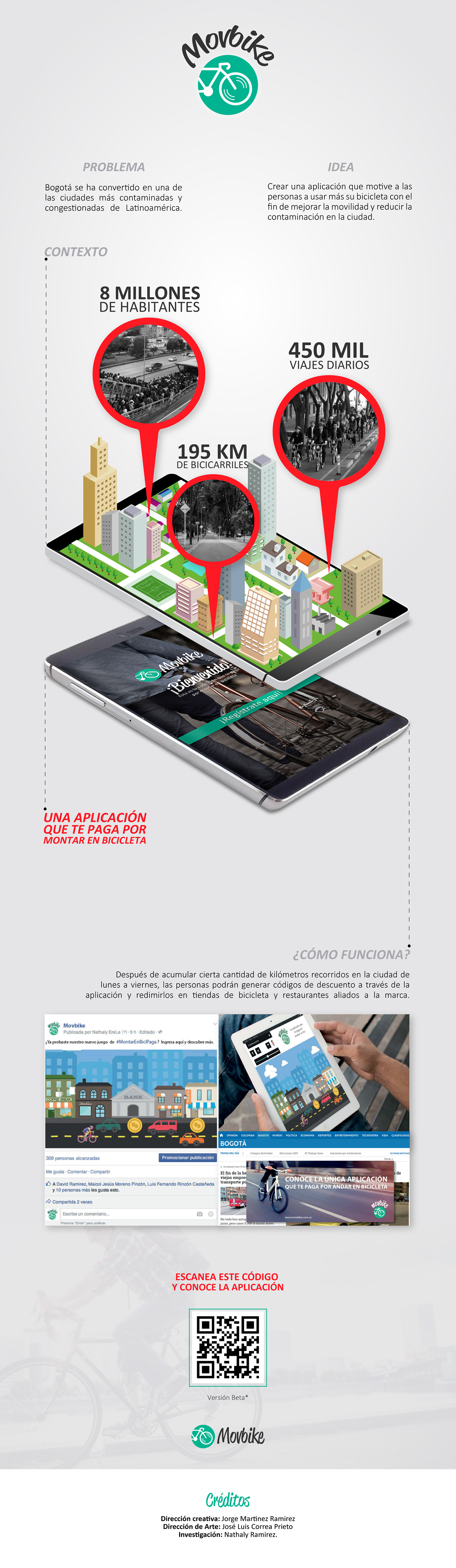 Bike app publicidad ideas Negocio Movilidad bogota