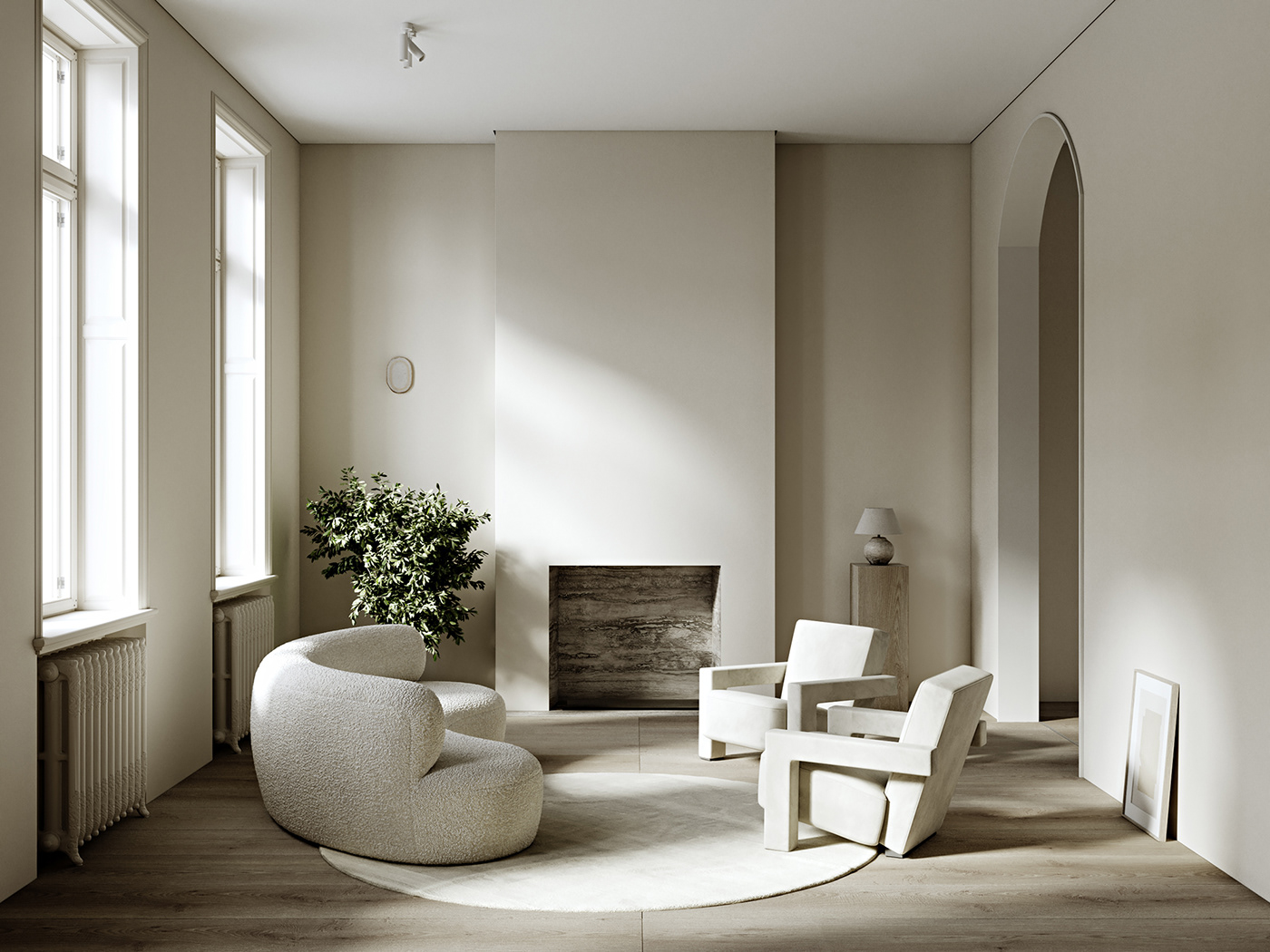 architecture interior design  living room Minimalism roligdsgn visualisation