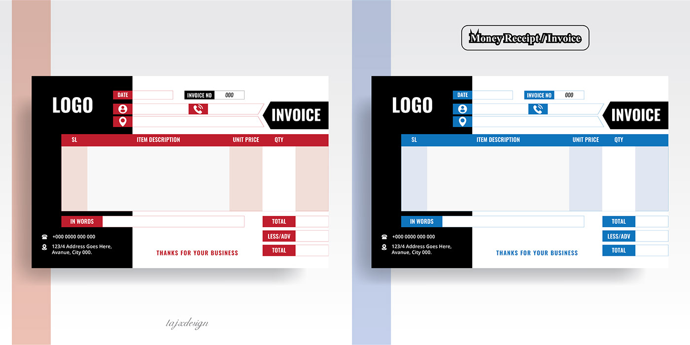 invoice template Form quotation design price Layout quote table Budget
