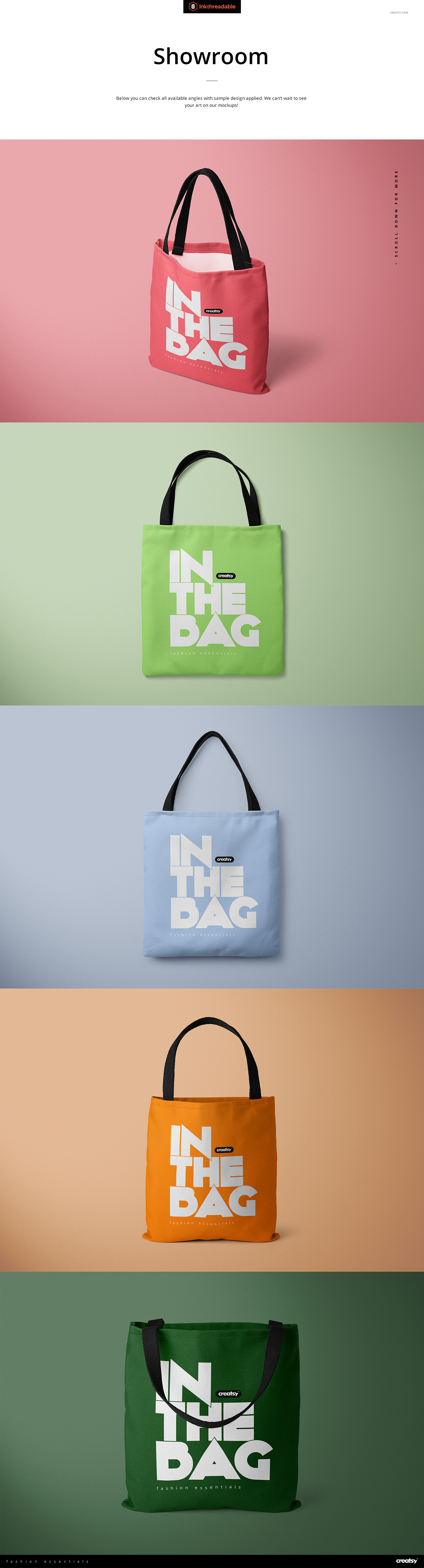 Download Polyester Tote Bag Mockup Set on Behance