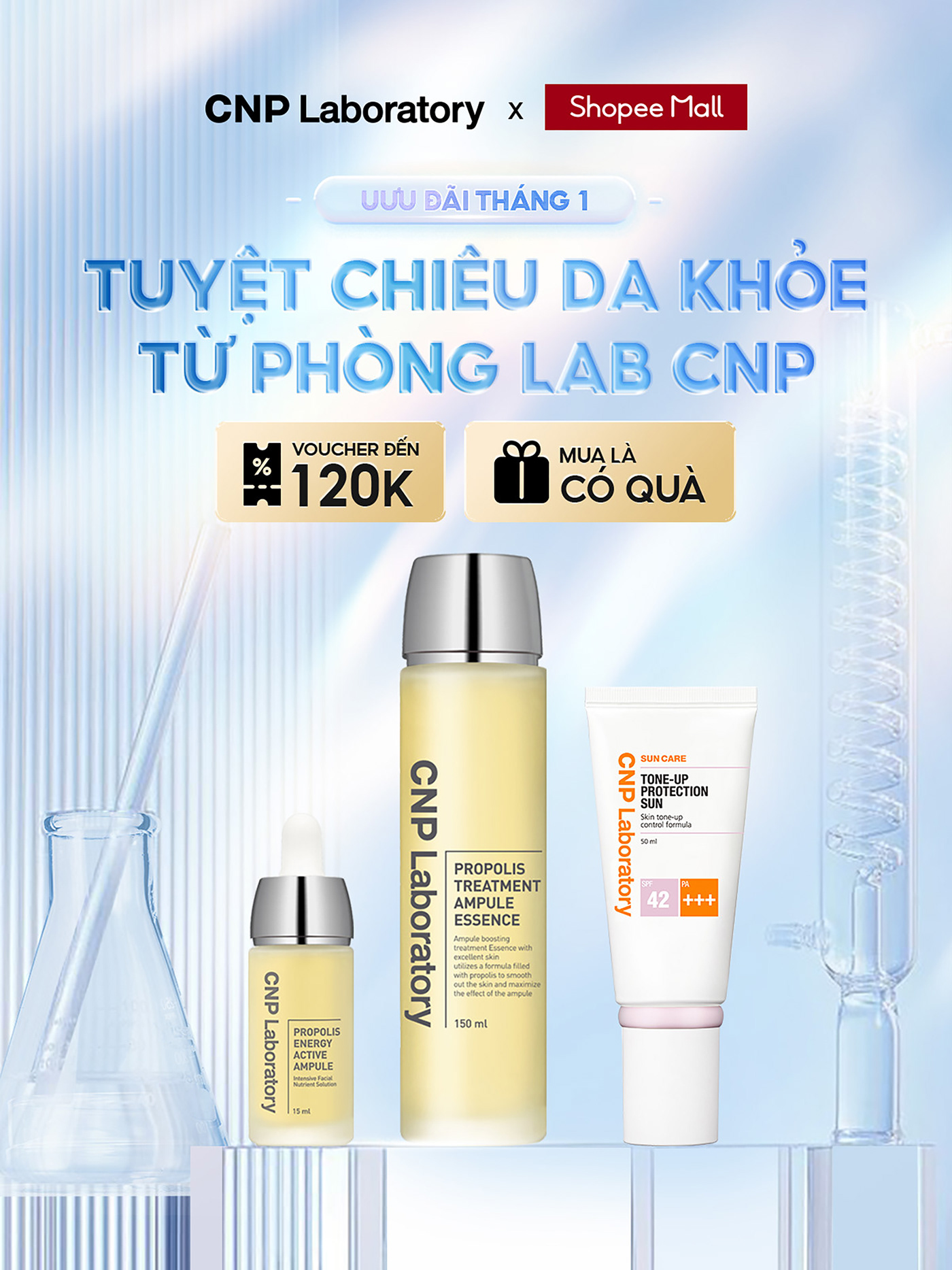 Ecommerce Website Design UI/UX landing page Shopee e-commerce cosmetics skincare concept design CNP laboratory