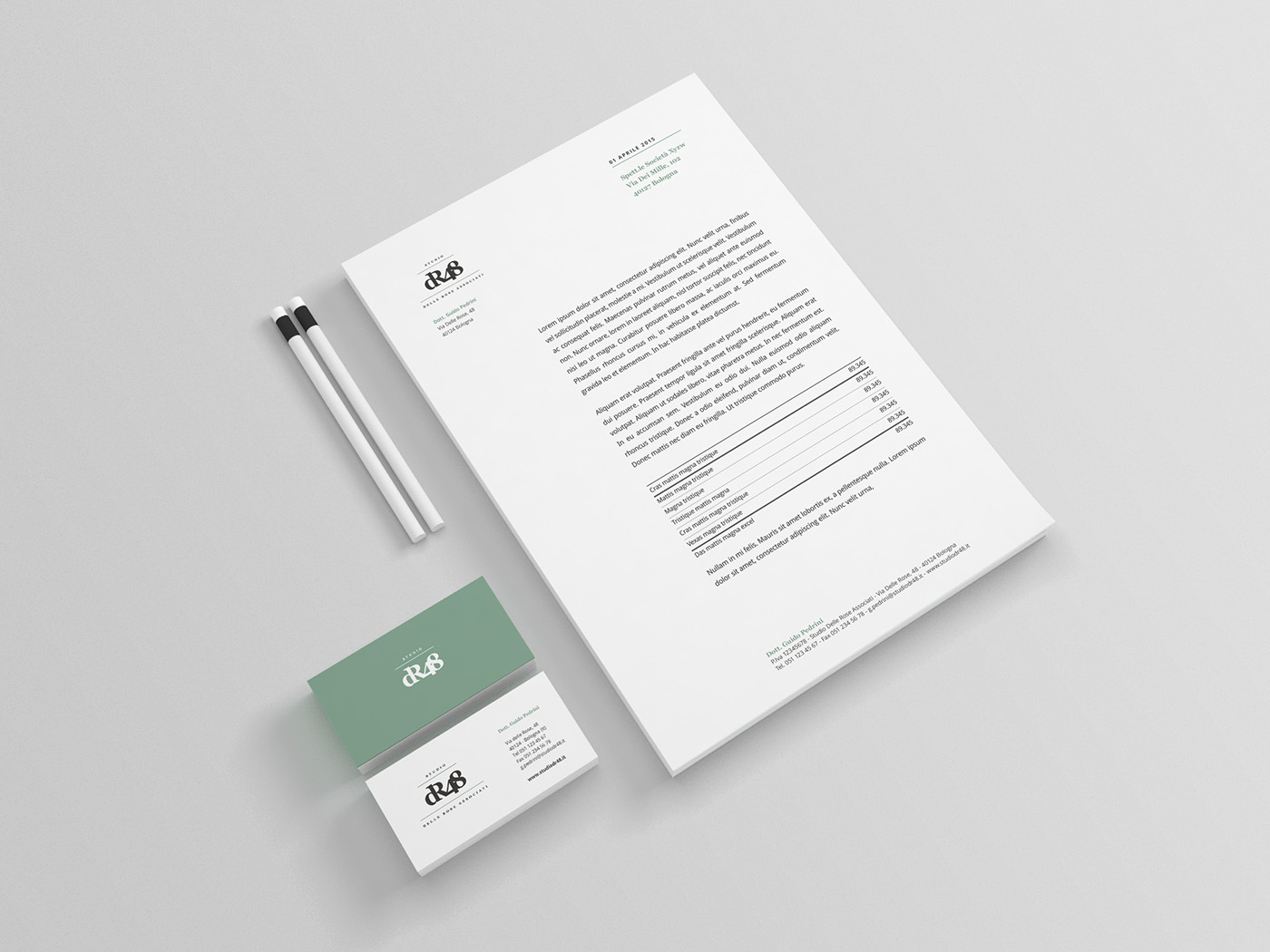 brand accountants firm Stationery photos ArtDirection graphic