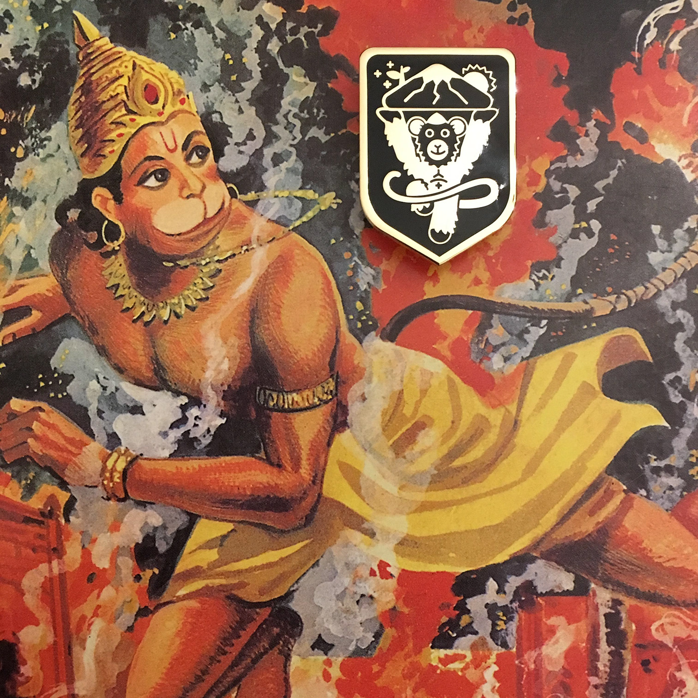 Enamel Pin pin mythology gods indian Hanuman Garuda gold