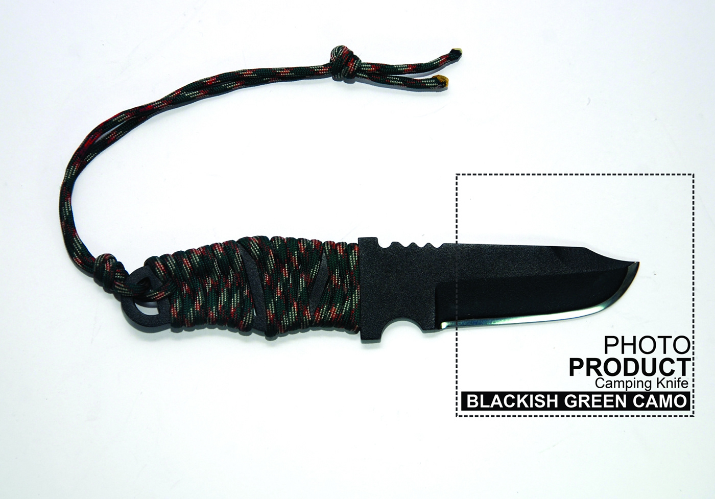 knife product Photography  paracord design tools working