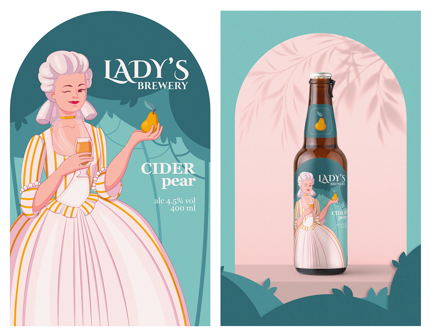 cider Cider label graphic design  ILLUSTRATION  Packaging product design  vector