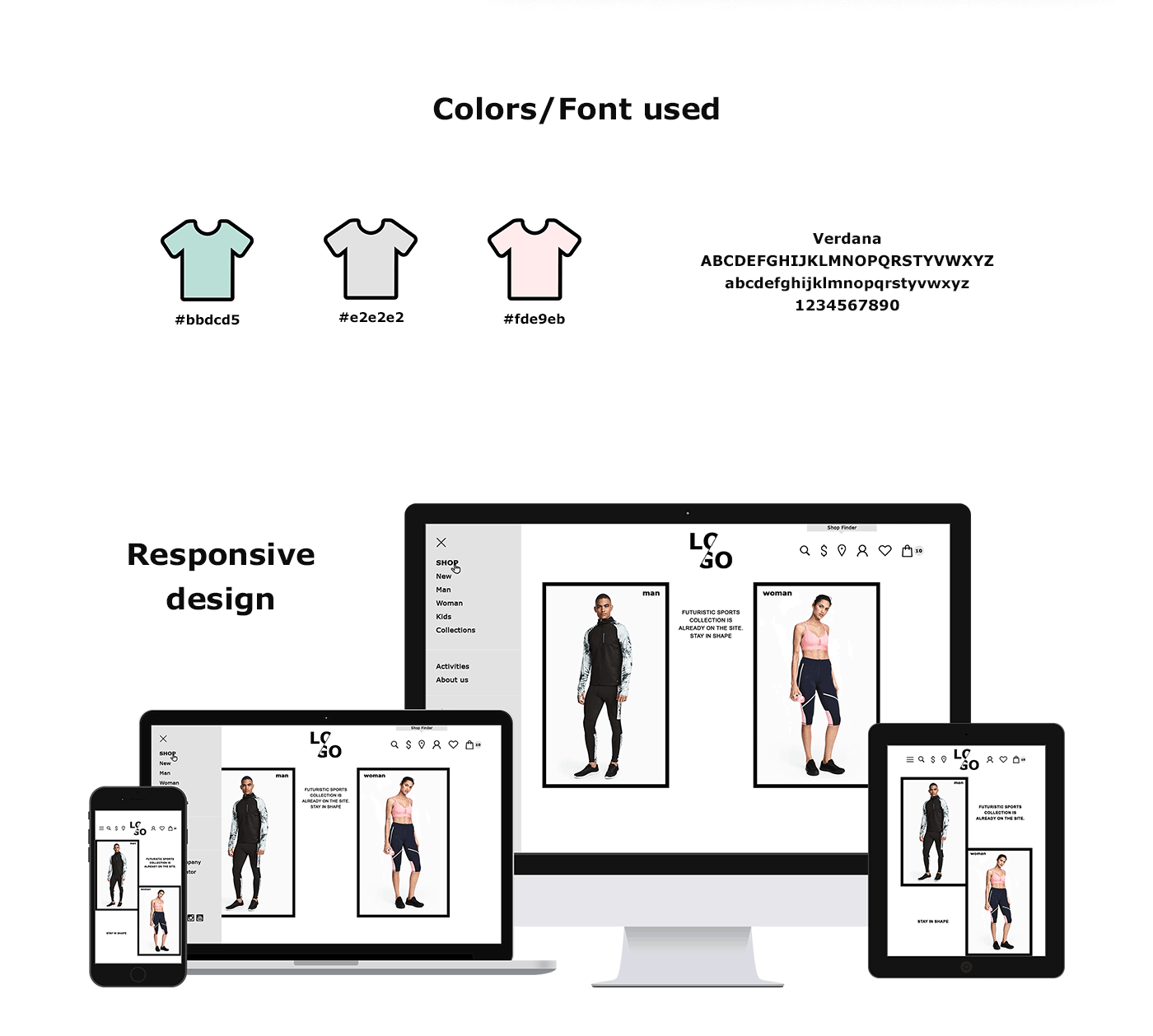 Behance shop store online Fashion  Responsive Layout e-comerce site webshop
