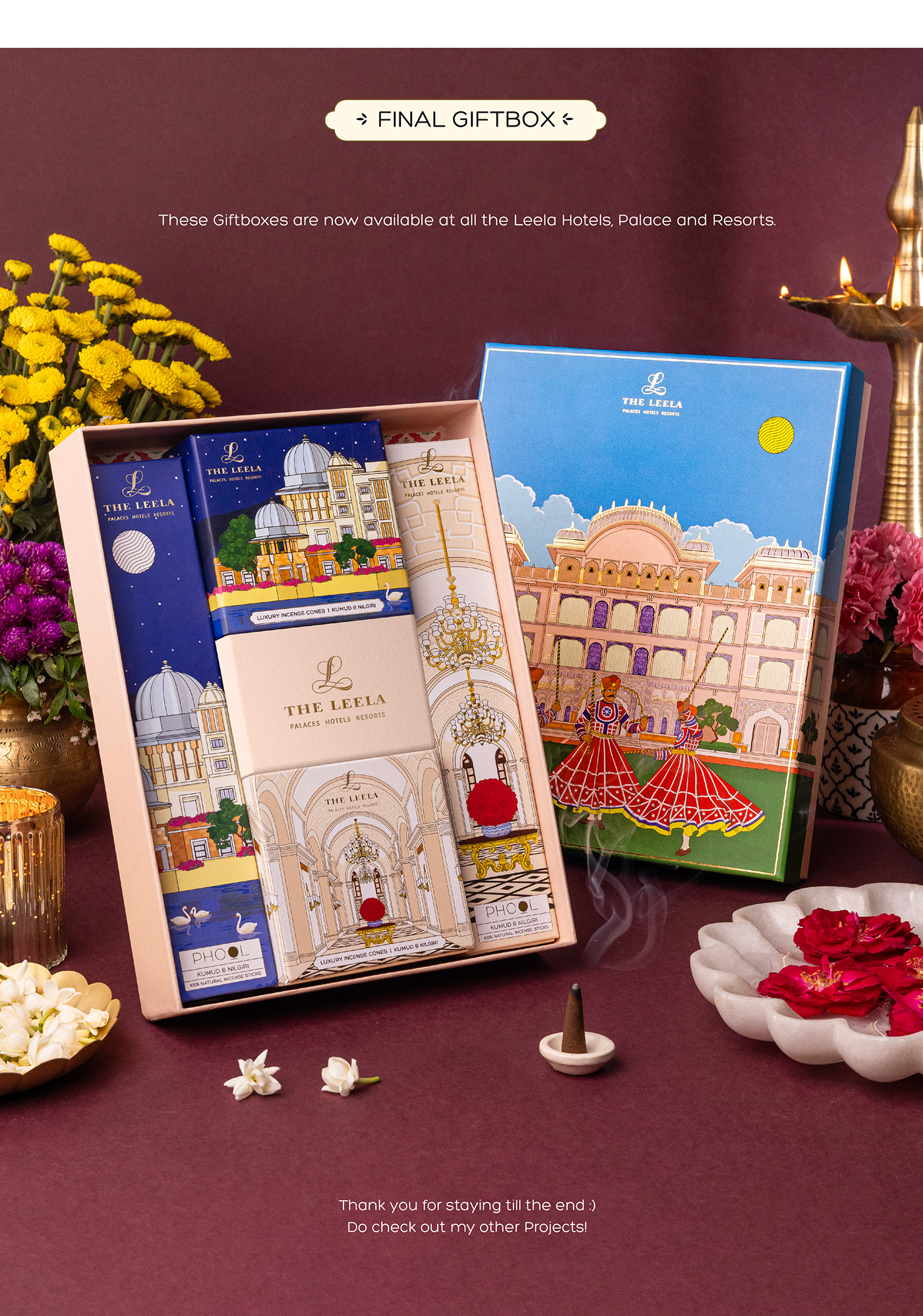 Leela Palace royal luxury premium gifting Packaging indian architecture architecture India giftboxes