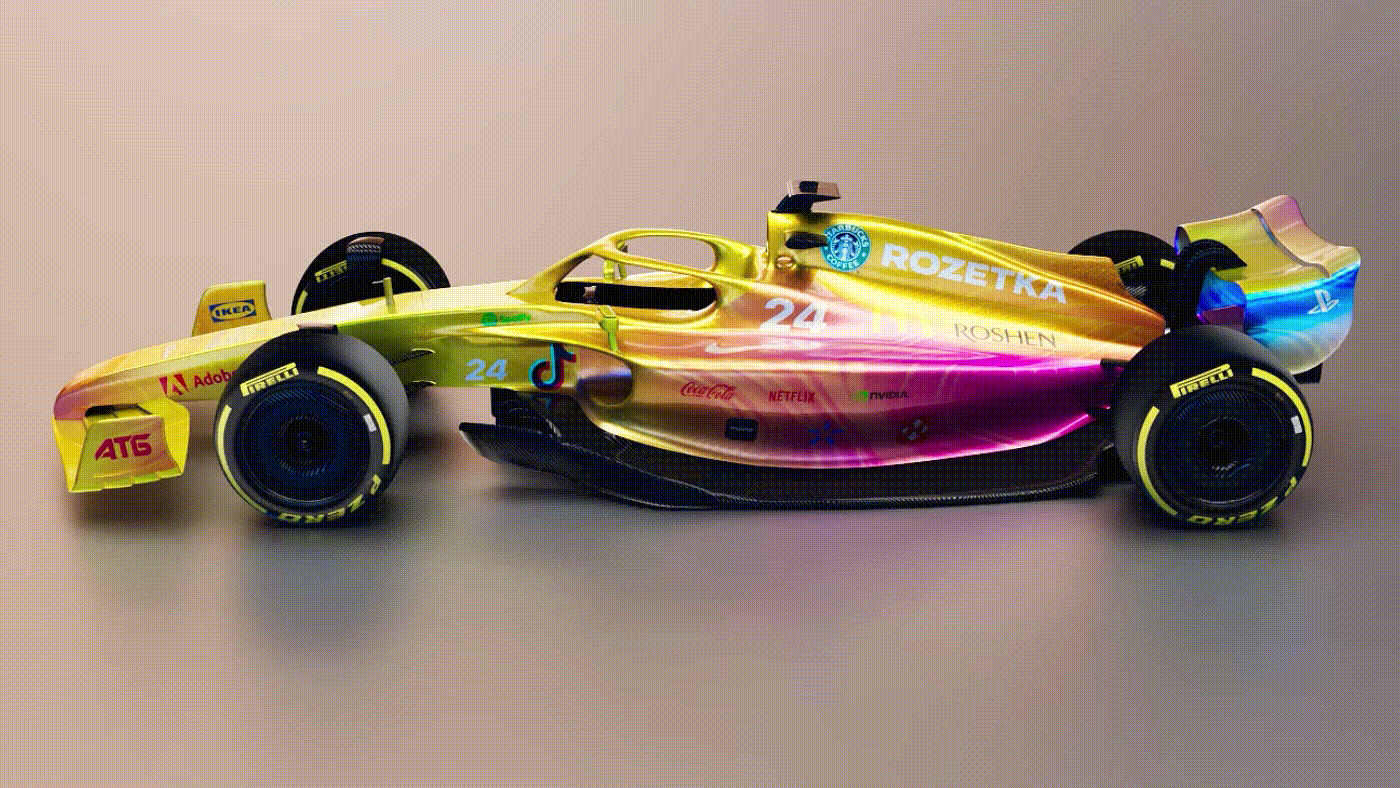 3D 3d motion Advertising  animation  car f1 Formula 1 motion design Naked eye 3D Racing