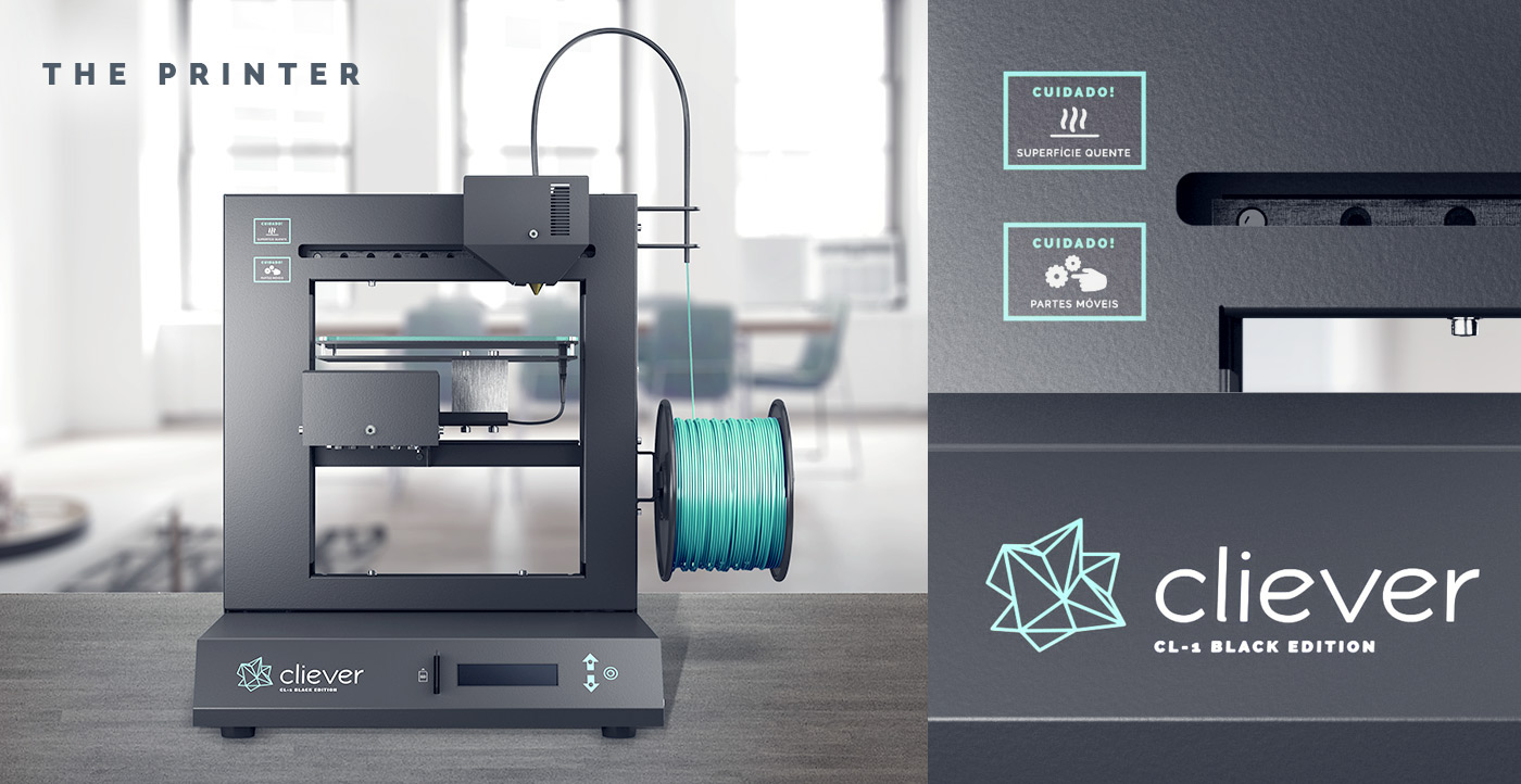 cliever 3d printing 3D wireframe green 3D Printer spark