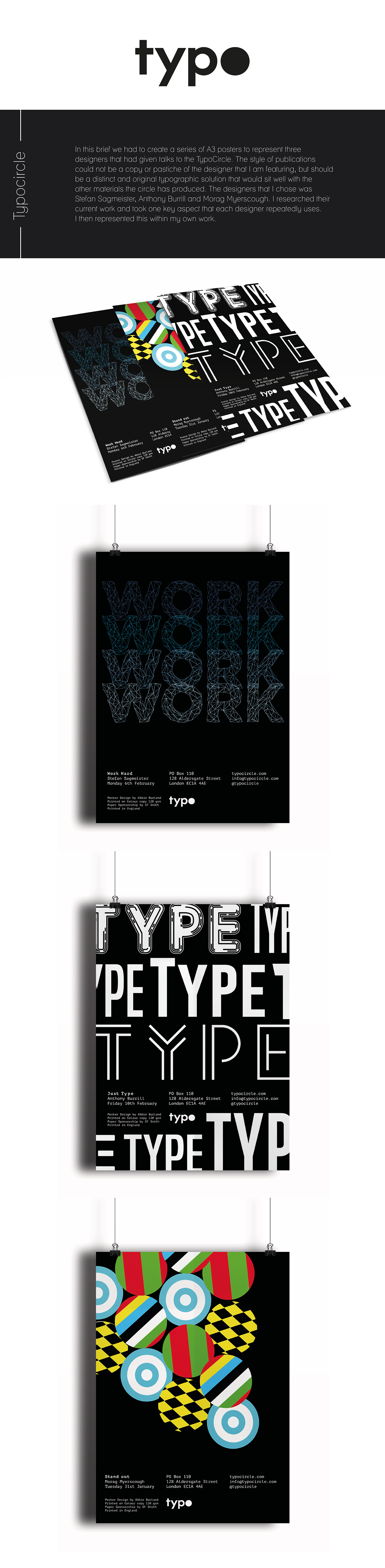 graphic design  typocircle posters design Advertising  typography  