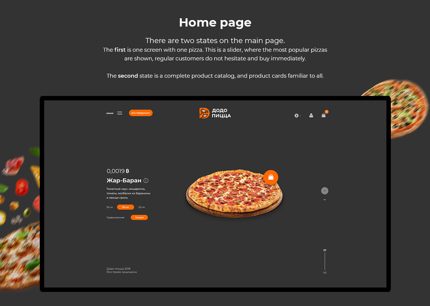 Pizza delivery Website Food 