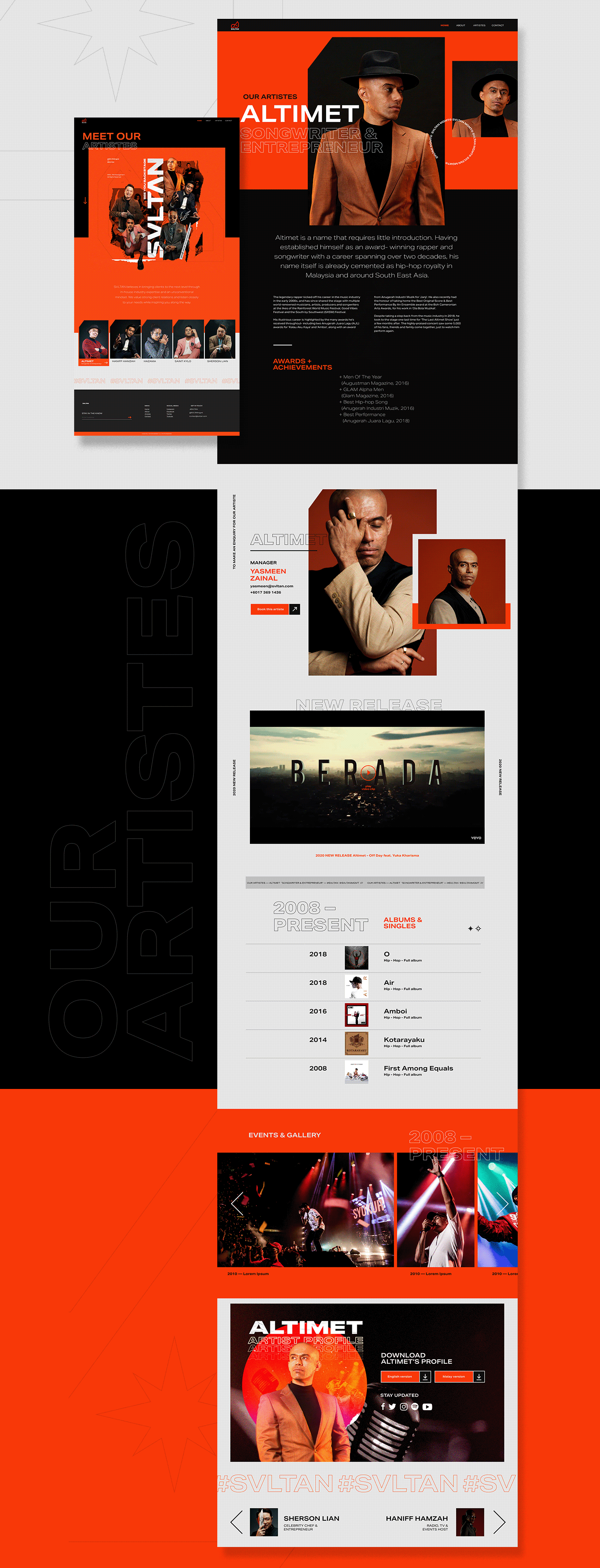 artist branding  identity logo management Merch music UI/UX Website