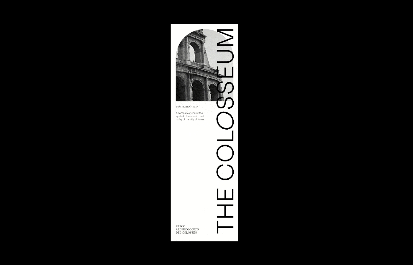 black and white brochure colosseum editorial grid Italy letterpress red Rome Gladiators
