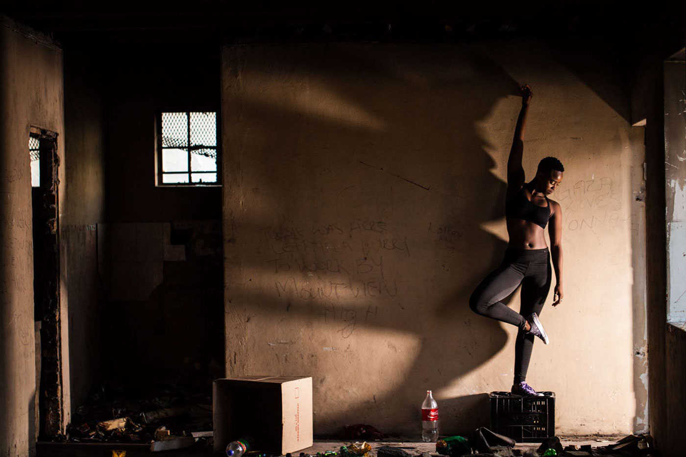 dancer contemporary dancer derelict Abandoned Building cape town Traffic Department dance photography train tracks