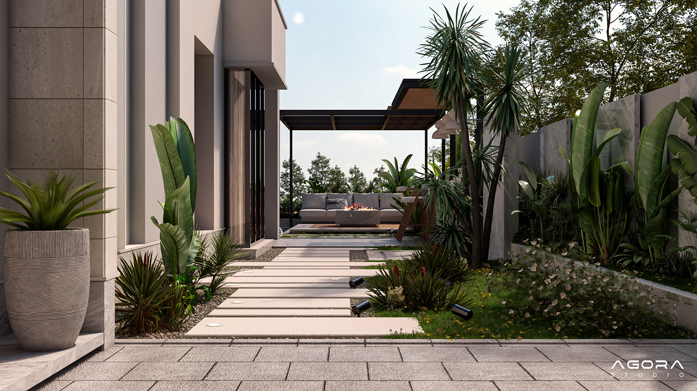 Landscape architecture visualization Render 3ds max corona archviz exterior vray SketchUP