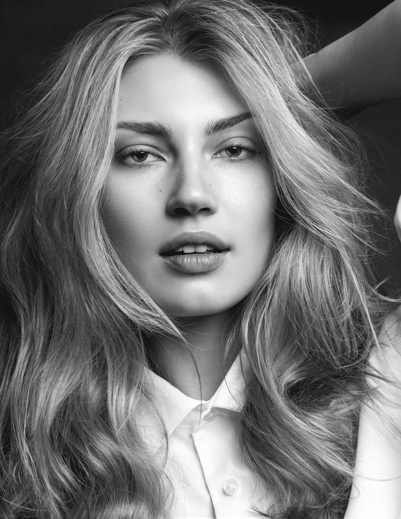 model beauty studio portrait Fashion  digital black and white