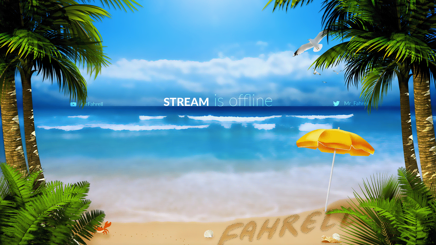 beach stream Streaming Twitch Overlay social media Pokemon