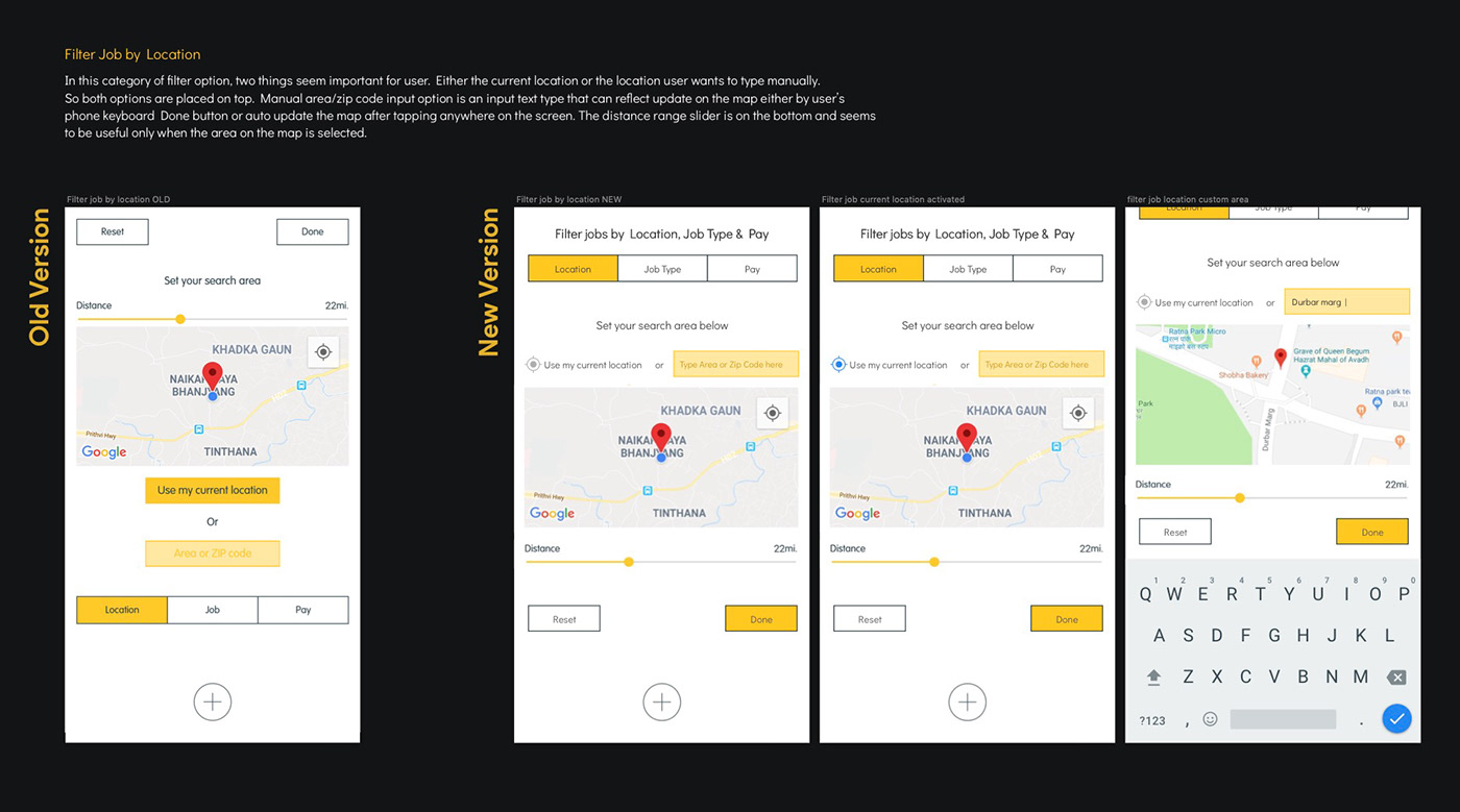 app design iOS App Android App Yellow app job portal app Job App