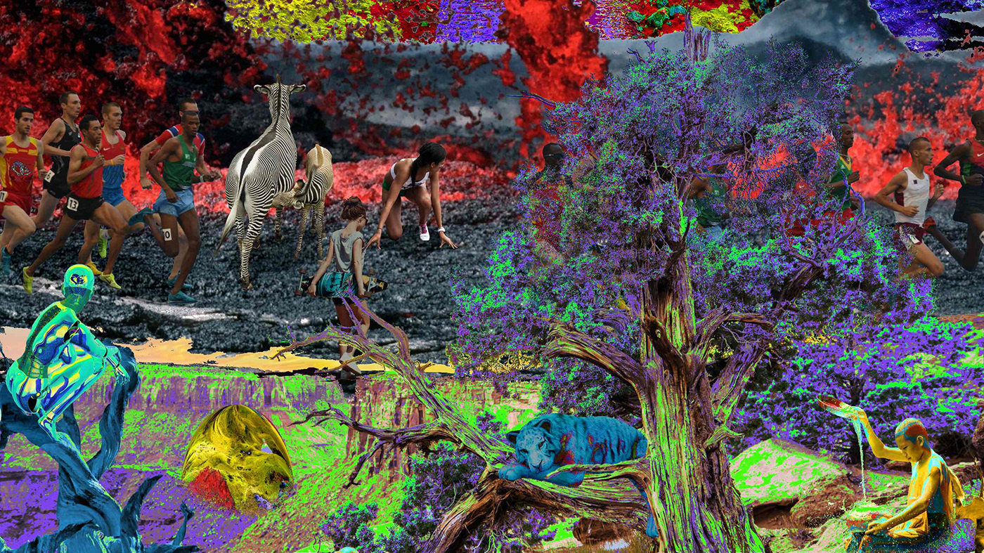 journey Savannah Digital Artwork animals Landscape sports athlete psychedelic Pop Art photographies