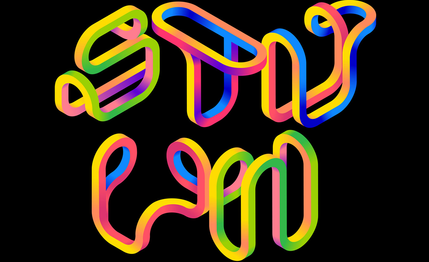 3D colorful eighties erikdgmx Isometric lettering letters psychedelia type typography  