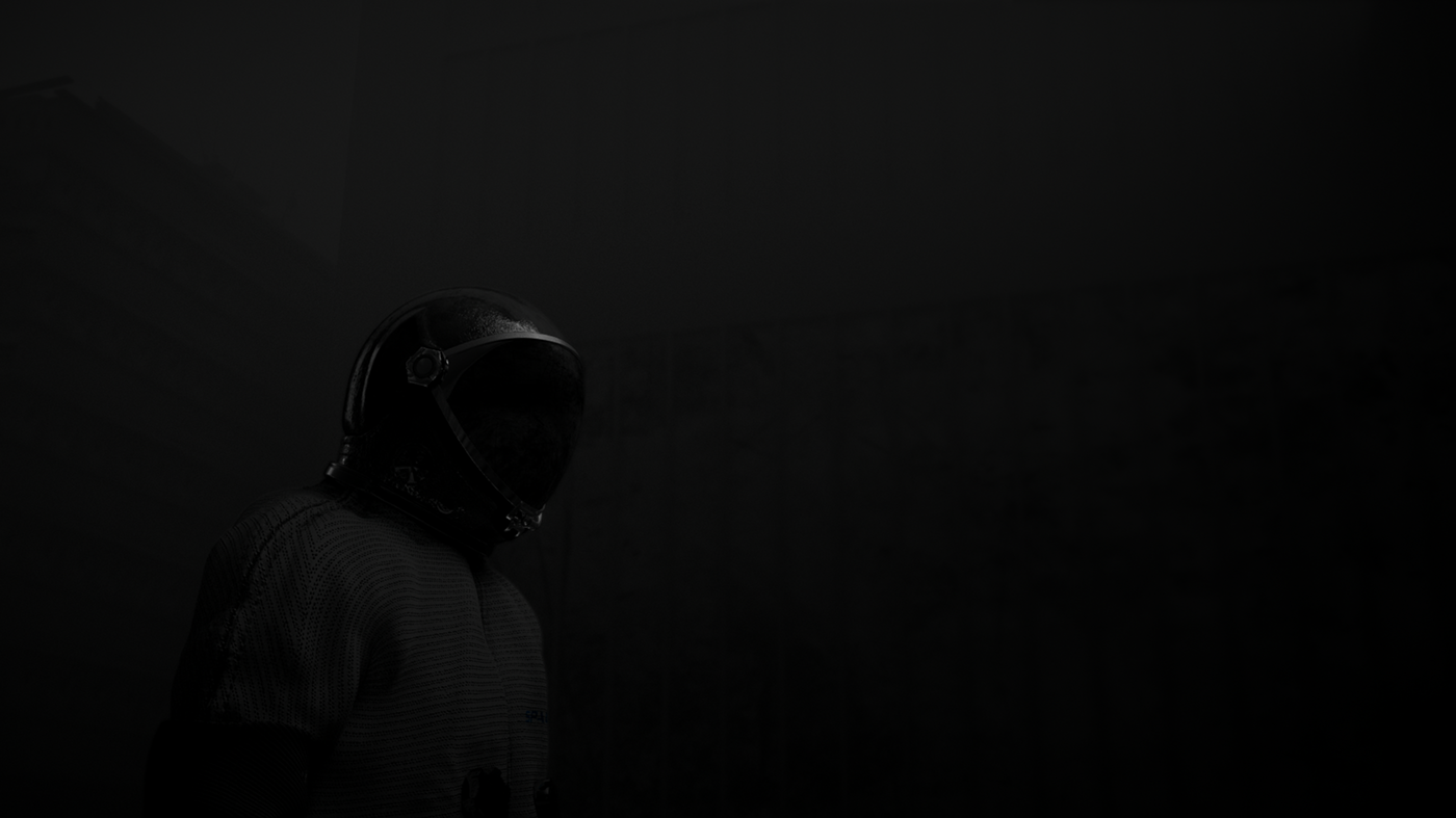 astronaut dark city atmosphere Ambient