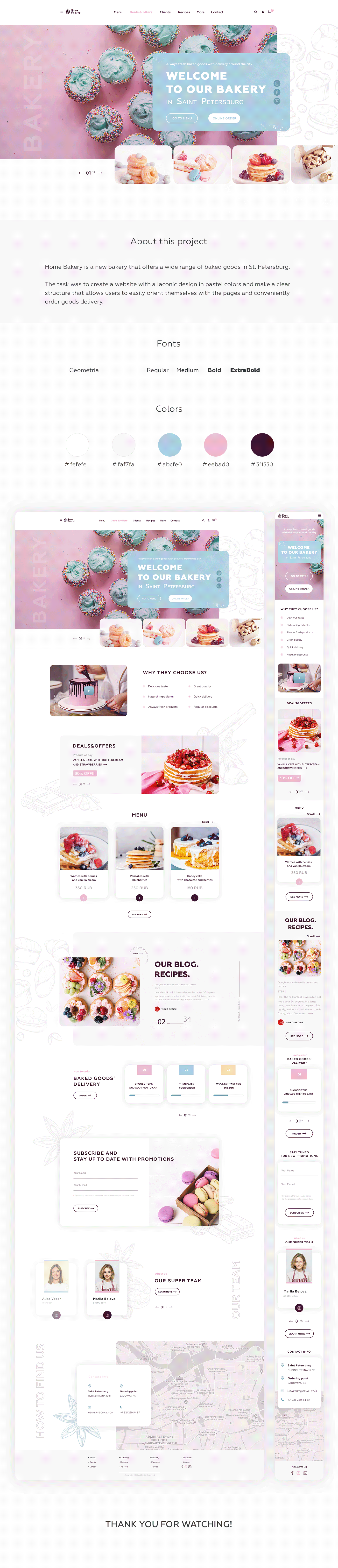 bakery cake cupcake mobile design pastry pink sweet ux/ui Web Design  Website