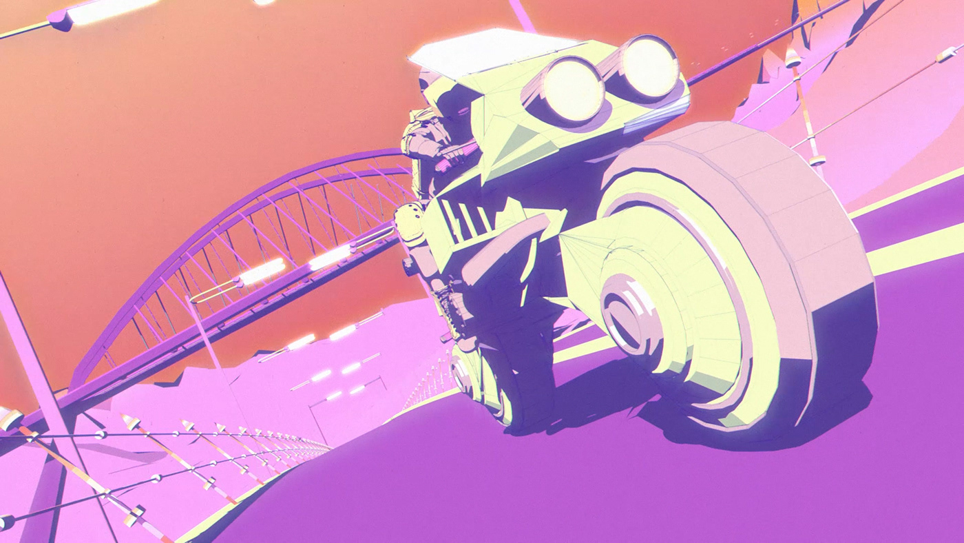 animation  cinema4d desert duel motorcycle shortfilm