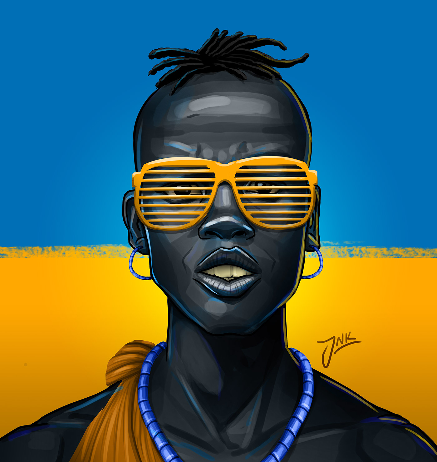 african afro dave chappelle Digital Art  digital illustration movie painting   portrait sketch