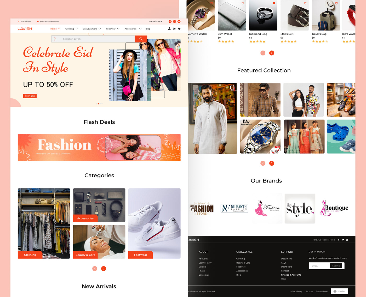 Clothing Website UI/UX ui design user experience user interface fashion  clothing
