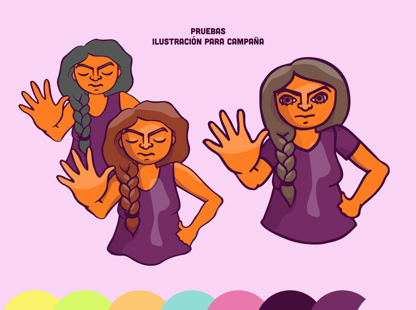 ilustracion diseño gráfico digital illustration campesino UST violencia de genero Campaña mujer feminismo feminismo comunitario