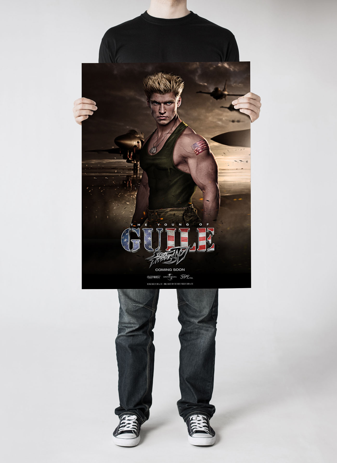 STREET FIGHTER Guile capcom digital imaging  photomanipulation poster movie poster movie