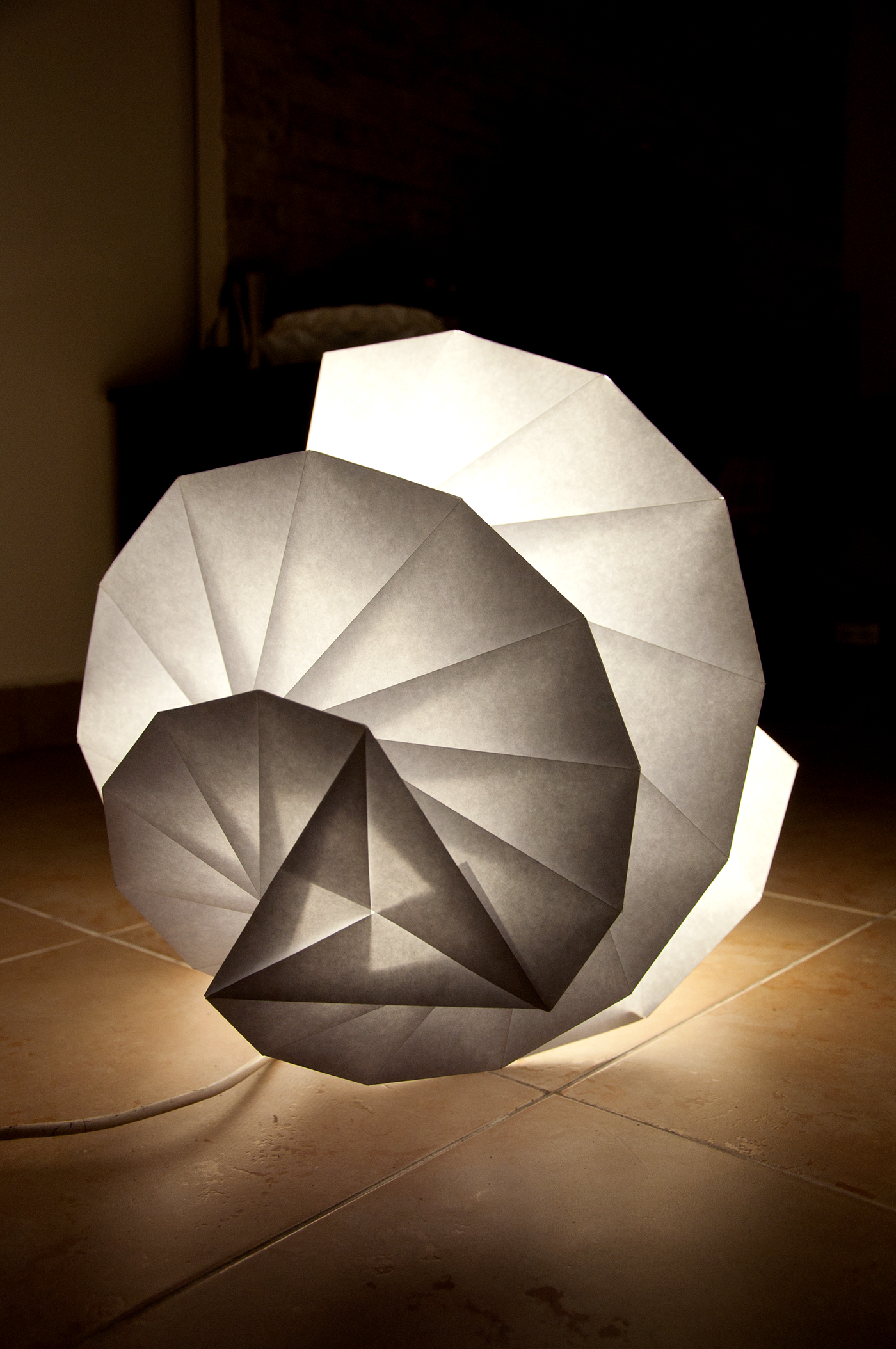 Spiral Origami Lamp on Behance